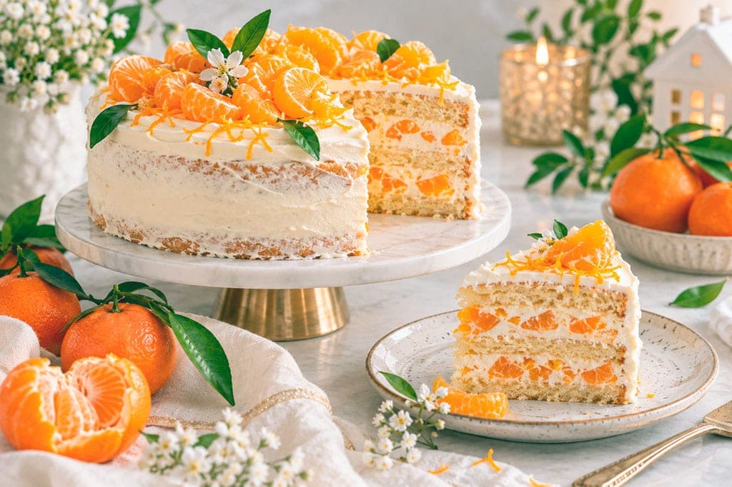 Торт с мандаринами и сметанным кремом рецепт: Торты и десерты