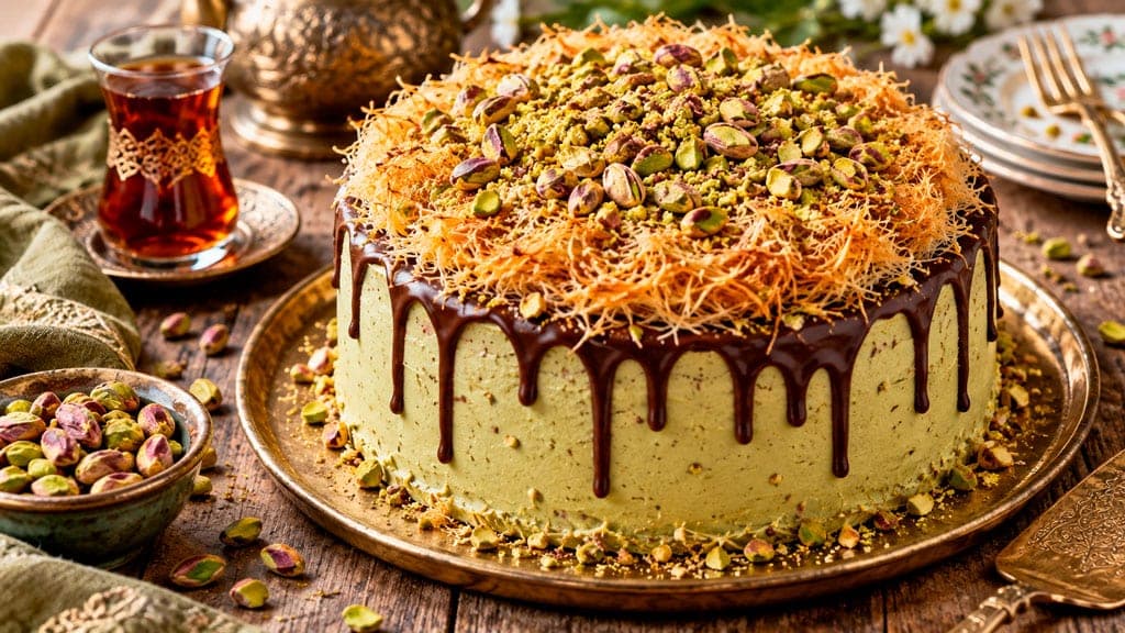 Торт Дубай с фисташкой и кадаифом рецепт: Торты и десерты Торт Дубай с фисташкой и кадаифом рецепт: Торты и десерты